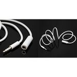 GCOMM 3.5mm 三環四節 立體聲 線控 音源延長線 1米 時尚白, , large