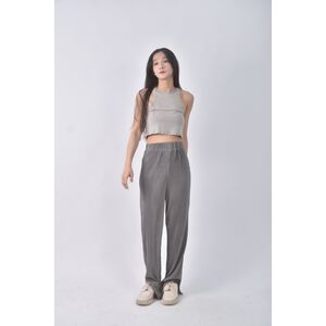 (M) wear to eat高腰皺摺灰色長褲二手衣