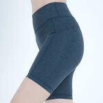 YOGA FLOW Slim Shorts - 3D剪裁修身五分褲 - 蒲藍 Modern Denim, , large