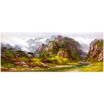 【御畫房】山谷溪流 國家一級畫師手繪油畫60×120cm(VF-40), , large