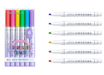【SIMBALION 雄獅文具】彩繪勾邊 金屬筆 2mm 6色 /盒 MM-401, , large