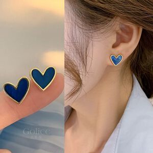 【Gulicc】古莉可 耳環  藍色愛戀 心型耳環