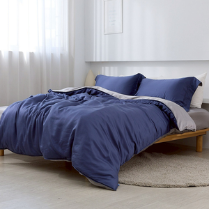 [A-nice] 台灣製 60支天絲 鋪棉兩用被組(雙人/加大 100%萊賽爾 素色撞色設計)