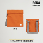 [英國 ROKA LONDON] 極簡風格 STRATFORD 捲蓋防盜隨身側背包- 焦橙, , large