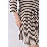 (S) 條紋棕色洋裝二手衣, , large