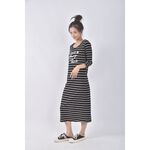(S) t parts棉質條紋黑色洋裝二手衣, , large
