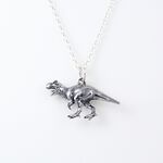 【Angel & Me】3D Dinosaur Tyrannosauru T-Rex s925 sterling silver necklace gift, , large