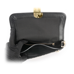 MARC JACOBS THE MONOGRAM J MARC 滿版標誌翻蓋二用包/黑色/深米色, , large
