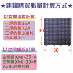 【PMU必美優】DIY花紋塑膠組合墊6片組(約0.16坪)-灰色, 灰色, large