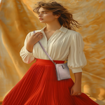 【lapagayo】高級訂製絲柔皮革手提包+手機包(粉色)-PI-06419A-1-75棕色, , large