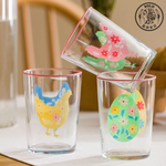 【SOLO Vintage】LCW Home 570ml Cute Chicken And Egg Glass Cup Set of 3 Water Cup Juice Cup Made in Turkey, , large