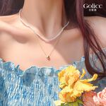 【Gulicc】古莉可 項鍊 設計款雙層珍珠鎖骨鍊, , large