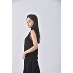 (S) 高領背心黑色長袖上衣二手衣, , large