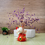 【A&R】開運水晶樹 招財貓貓福袋款 - 紫水晶, 紫水晶, large