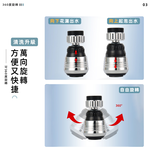 【上手家居】加長萬向水龍頭-銀色+白色(旋轉水龍頭/防濺水龍頭/水龍頭花灑/省水水龍頭/增壓水龍頭/360度水龍頭), , large
