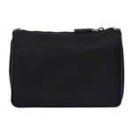 PRADA 三角牌Logo三合一附小袋再生尼龍郵差包/黑色, , large