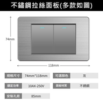 American-style panel with two ports + USB + Type-C, , large