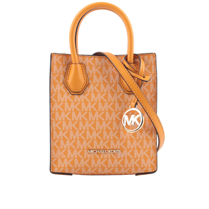 Michael Kors Mercer 塗層帆布手提/斜背二用迷你琴譜包/蜂蜜黃