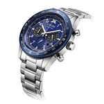 CITIZEN 星辰 光動能航空計時手錶-藍 CA4554-84L, , large