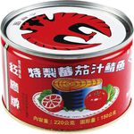 紅鷹牌蕃茄汁鯖魚(紅罐) 220g, , large