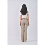 (XL) la chambre dine質感棉質杏色長褲二手衣, , large