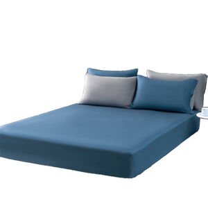抗敏慕斯素色雙人床包組-湛藍150x186cm