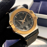 [星晴錶業]MASERATI手錶,42mm,R8851108014古銅色錶面金銀錶殼咖啡色真皮皮革錶帶款, , large