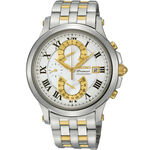 SEIKO 精工 Premier 雙逆跳計時手錶雙色/40mm 7T85-0AC0KS, , large