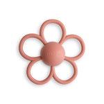 Mushie Daisy Rattle Teether - Dusty Rose, , large