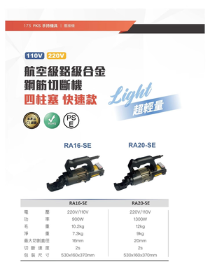 WIN五金 FKSBOST RA-20 8分 鋼筋切斷機 鋼筋切斷器 鋼筋彎曲 板模用 牙條剪 綁鐵 鋼筋剪斷 鋼筋