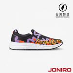 【JONIRO】100%MIT台灣製造 懶人鞋 平底鞋 黑色 好穿搭 女鞋  塗鴉黑 Easy Wear樂足鞋(女), , large