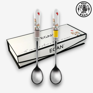 【SOLO歐洲家居】EGAN 義大利陶 湯匙2件組 歐式小屋系列 黃色