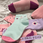 [Kaimei Cotton Industry] 12 pairs of random excellent pure cotton non-slip children's socks, pink and cute style, rabbit children's socks, cartoon children's socks, cute socks, baby socks, , large