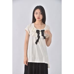 (S) earth music ecology質感圓領白色長袖上衣二手衣,  (S) earth music ecology質感圓領白色長袖上衣二手衣