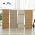 4-Tier Cube Bookcase with Magnetic Doors, , large
