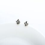 【Angel & Me】Glory Iris Fleur-de-lis s925 sterling silver earrings birthday gift, , large