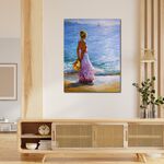 【御畫房】海邊 國家一級畫師手繪油畫60×80cm(VF-158), , large