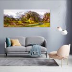 【御畫房】山谷溪流 國家一級畫師手繪油畫60×120cm(VF-40), , large