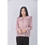 (S) good girl韓牌質感粉色長袖上衣二手衣, , large