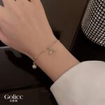 【Gulicc 】古莉可 手鍊 韓版魚尾鑲鑽珍珠手鍊, , large