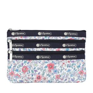 LeSportsac 3-ZIP COSMETIC 三層拉鍊化妝包 - 織錦花語