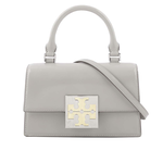 TORY BURCH Bon Bon 平滑牛皮迷你翻蓋手提/斜背二用包/雲灰色, , large