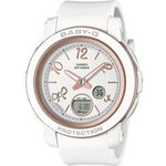 CASIO 卡西歐 BABY-G 緞帶雙顯女錶-白/粉色 BGA-290RA-7A, , large