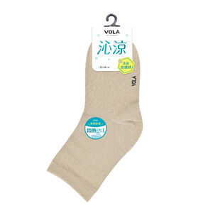 沁涼3/4襪-奶咖