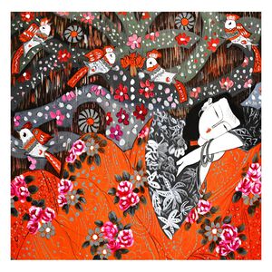 【御畫房】民俗系列一 國家一級畫師手繪油畫80×80cm(VF-182)