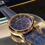 [星晴錶業]MASERATI手錶,42mm,R8871618007寶藍色錶面玫瑰金錶殼寶藍真皮皮革錶帶款, , large