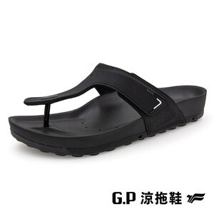 G3763M休閒男拖鞋<黑色-44>