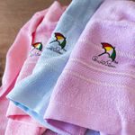 [Kaimei Cotton Industry] 5 in the group, random and excellent, MIT made in Taiwan, 28 taels of thick umbrella brand, embroidered small LOGO adult towel/towel, pink 4 colors, , large