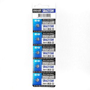 [寶旺旺] maxell SR621SW鈕扣型364氧化銀 電池 5顆排裝(1.55V無汞)