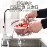 不鏽鋼瀝水網 蔬果籃 瀝水籃 網 不鏽鋼蔬果籃 過濾網 不銹鋼蔬果籃 水果籃【Ho覓好物】不銹鋼網籃 HM186, , large